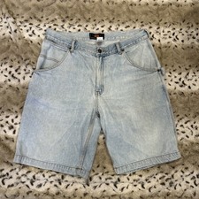 Route 66 Carpenter Denim Shorts Mens 36 Blue Workwear Utility Baggy Vintage 90s