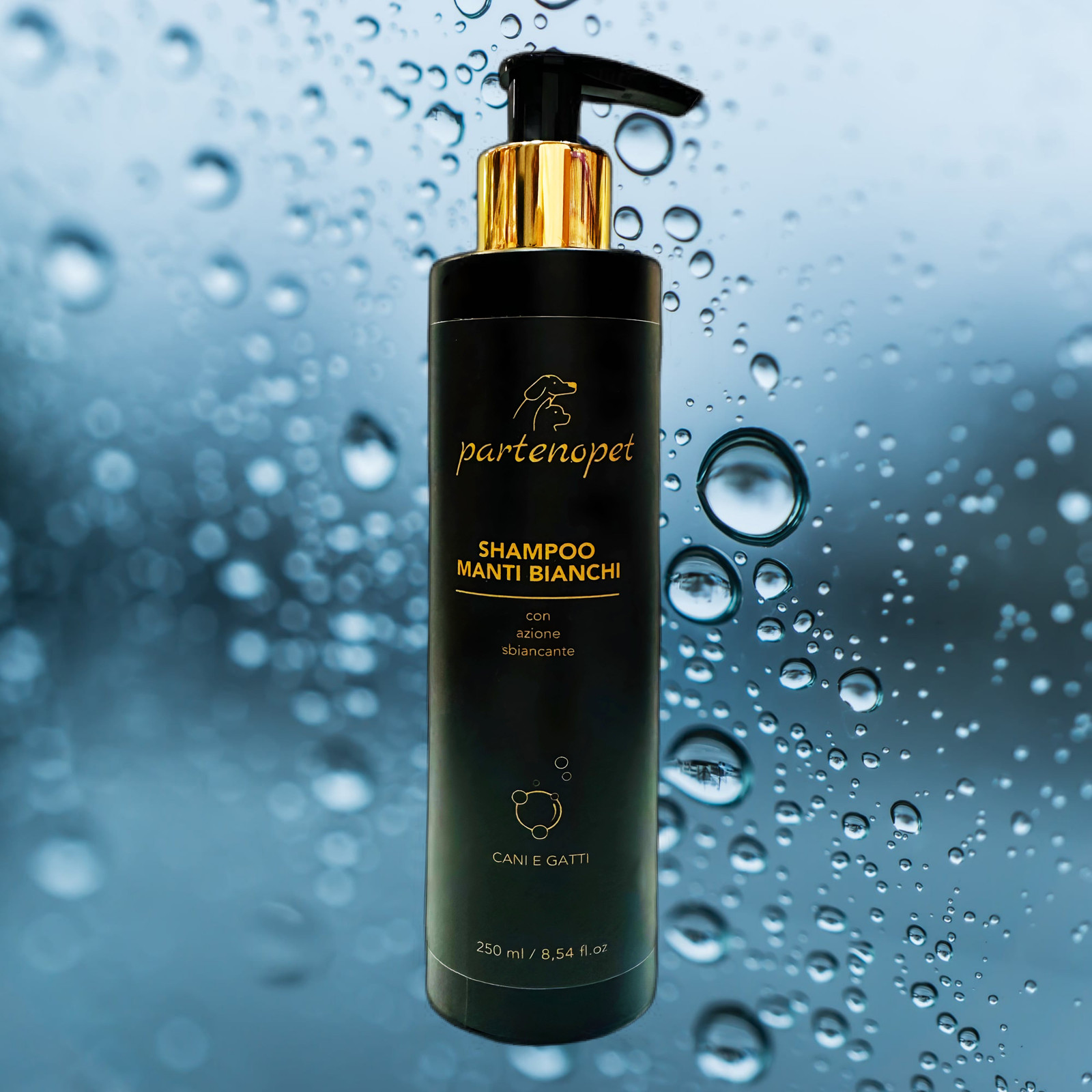 Partenopet Shampoo Manti Bianchi per Cani e Gatti con Cheratina 250 ml