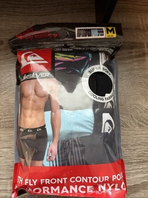 Quicksilver Men's PERFORMANCE Boxer Briefs Size Medium 4-pack