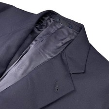 Burberry Men's 100 Wool Gold Prorsum Buttons 2-Button Blazer Navy Blue   42R US