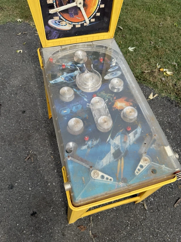 🍊Máquina Electro Pinball Inclinable Marx Años 60 De Colección con Patas Amarillas Rara SIN PROBAR Foto 4 de 4