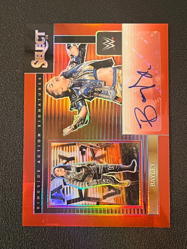 Bayley 2024 Select WWE Auto Red Ringside Action /99 RA-BYL