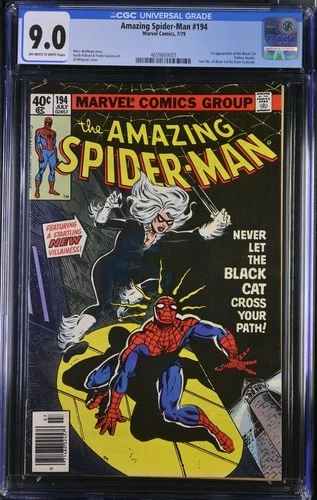 Amazing Spider-Man #194 CGC 9.0 Beautiful Looking Book! 1st App Black Cat 1979