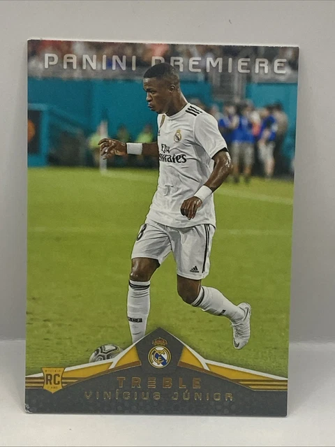 VINICIUS JUNIOR 2018 PANINI PREMIERE TREBLE ROOKIE SOCCER RC REAL MADRID