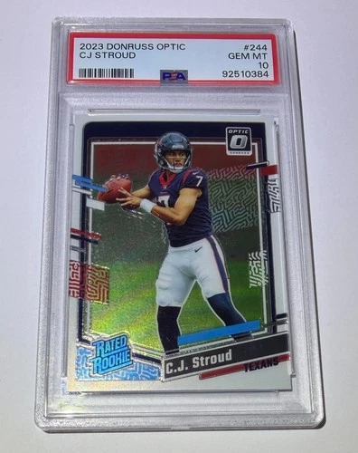 2023 Donruss Optic C.J. Stroud #244 PSA 10 GEM MINT Rated Rookie RC Texans