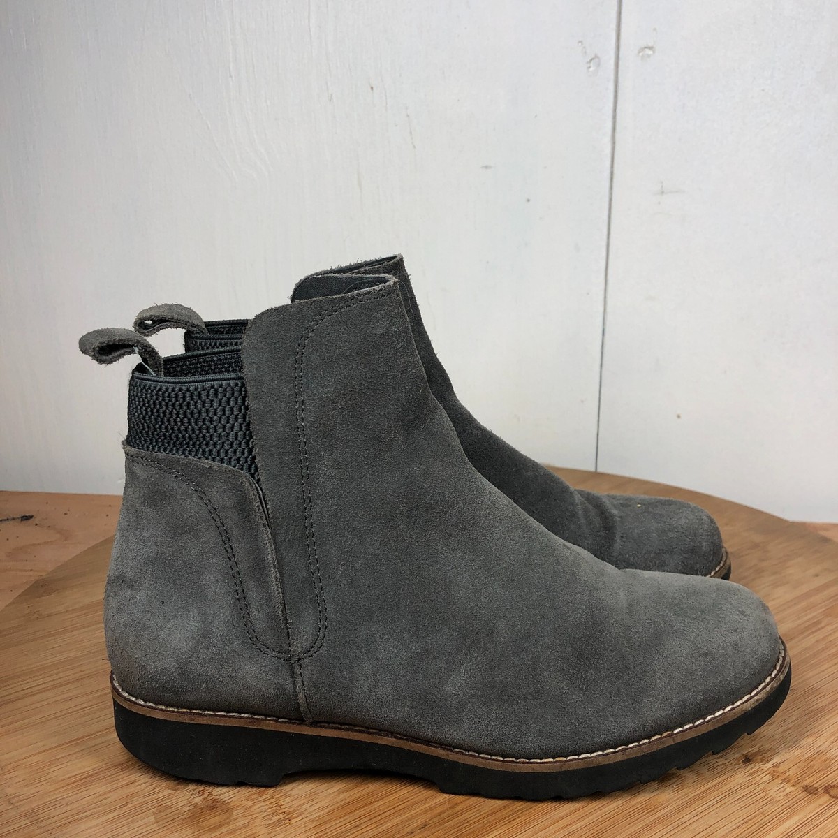 Blondo Boots Womens M Waterproof Ankle Shoes Blue Gray Suede