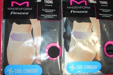 Lot of 2 Maidenform Flexees Shapes Tame Your Tummy Lace Shaping Thong Size 3XL