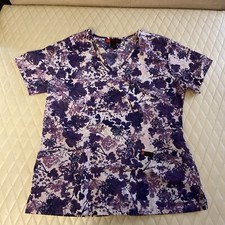 Womens Pink Hearts Scrub Top  XS S M. 3 Tops For 17.99