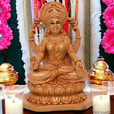Hindu Goddess of Wealth Laxmi Lakshmi Maa Statue Figurine Sculpture Idol
