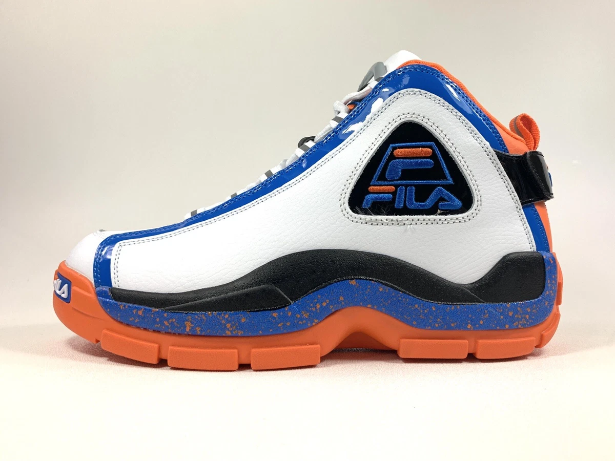 FILA Grant Hill 2 Basketball Shoes White Blue Orange 1BM01789 Men Size 9.5