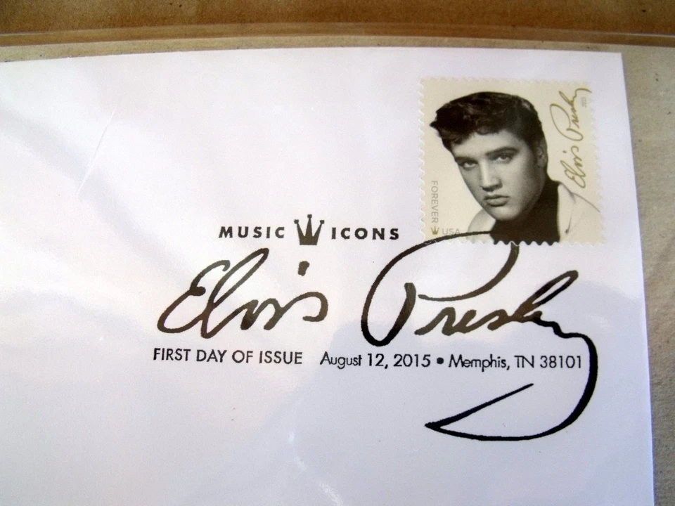 Новая почтовая марка США на конверте первого дня выпуска FDC ELVIS PRESLEY Forever Memphis 2015 - Изображение 3 из 4