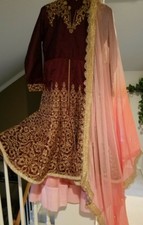 Lehnga choli Bollywood Ethnic Wear Wedding Indian Pakistani Bridal Party Lehnga