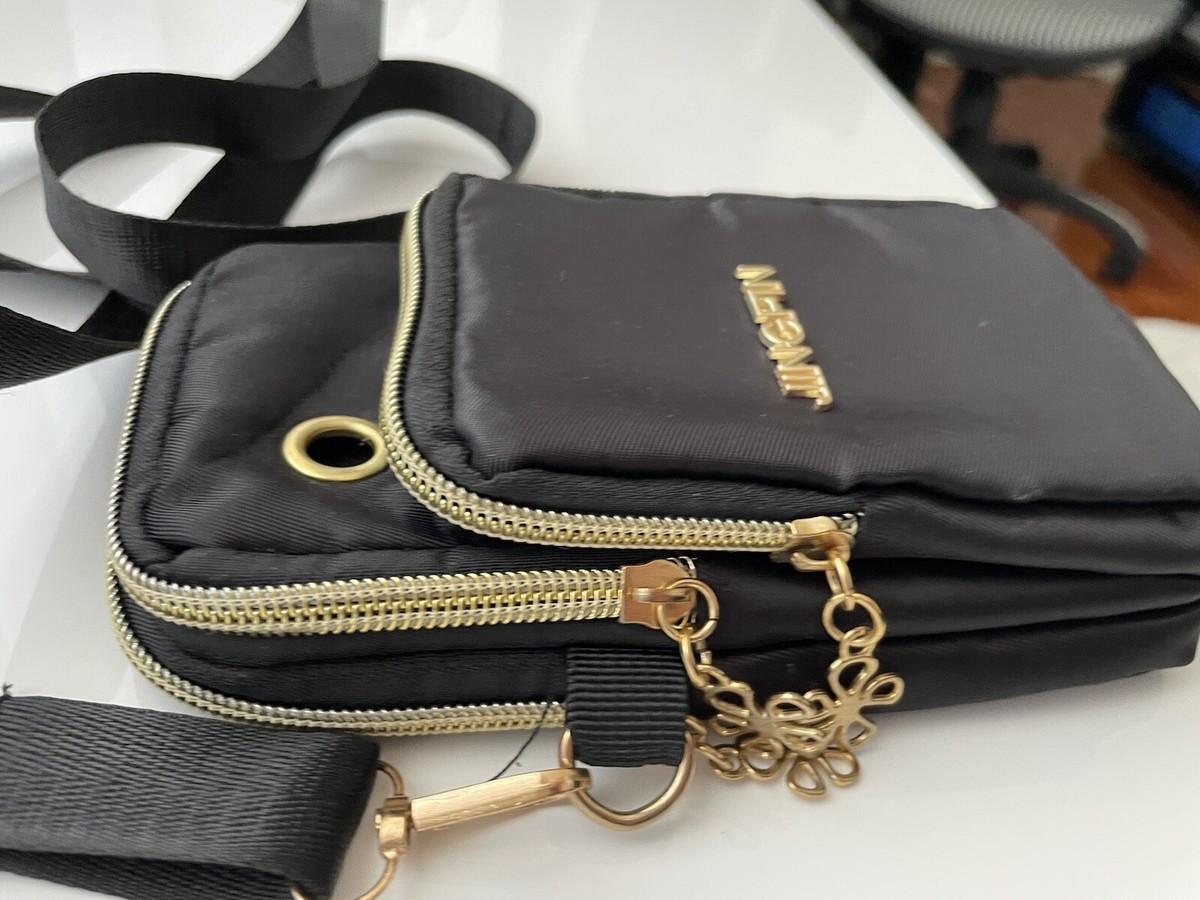 JINGPIN Black 3 Zip Pockets Pouch/Phone / Camera Crossbody Bag | eBay