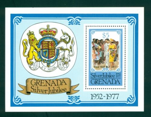 Grenada Scott #793 MNH S/S Queen Elizabeth II Reign Silver Jubilee $$ - Afbeelding 1 van 1