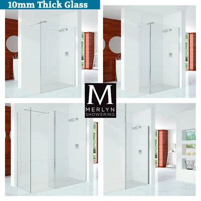 Merlyn 300-1400 Walk In Wetroom 10mm Thick Clear Glass Frameless Shower Panel