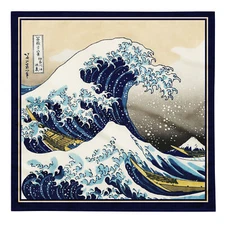Hokusai The Great Wave Scarf, Japaneese Art Clothing