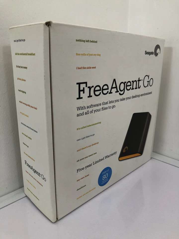Seagate FreeAgent Go 80GB Portable External Hard Drive For Windows PC NEW SEALED - Image 3 of 4
