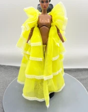 Integrity Toys Poppy Parker Lemon Lullaby Doll Robe Yellow Sheer Large Fluffy