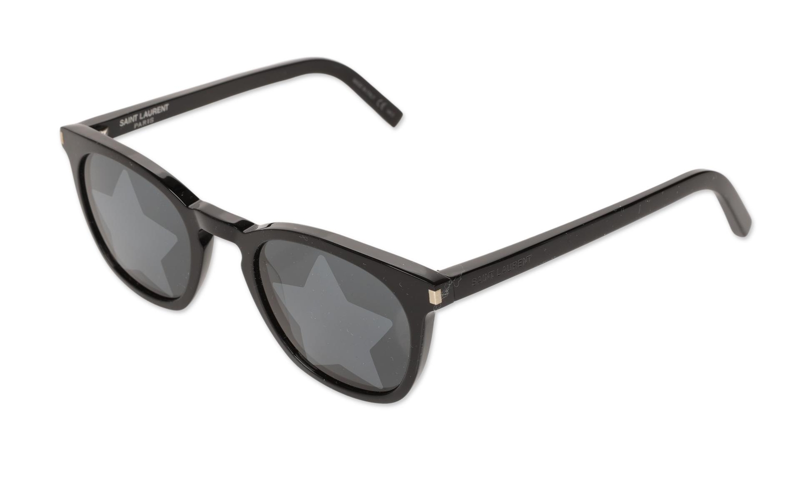 Occhiali da sole Saint Laurent 302669 quadrati acetato lenti a stella nero