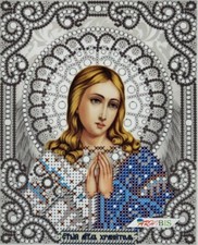 DIY Icon Kit Guardian Angel Bead Embroidery Kit Icon Needlepoint gs-5008