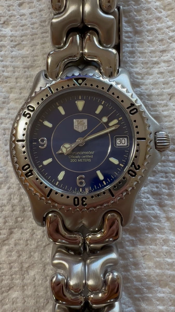 TAG HEUER LINK CHRONOMETER STAINLESS STEEL AUTOMATIC BLUE TAG HEUER LINK CHRONOMETER STAINLESS STEEL AUTOMATIC BLUE