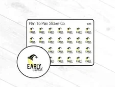 1698~~Early To Bed Planner Stickers.