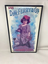 D.M. Ferry & Co.'s Standard Seeds Vintage Advertisement Print - Framed 21" x 13"