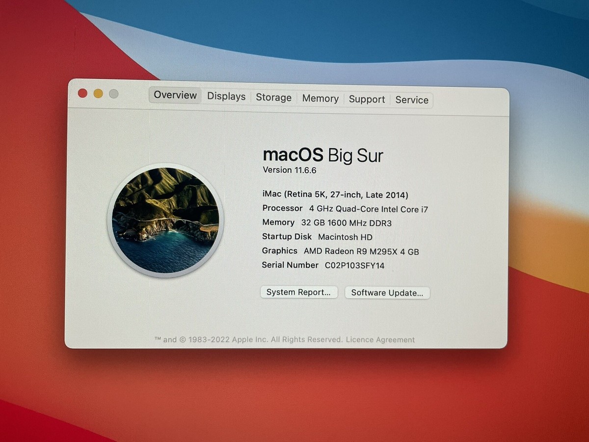 Apple iMac 27” 5K LATE 2014 i7 4Ghz 32GB 128GB SSD +1TB GPU Apple iMac 27” 5K LATE 2014 i7 4Ghz 32GB 128GB SSD +1TB GPU