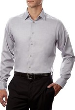 Calvin Klein Dress Shirt - Grey - Regular Fit - Men  s Size 16.5 32/33 