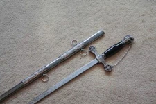 S0361 TEMPLAR CRUSADER KNIGHTS OF ST. JOHN FREEMASON MASONIC SWORD SILVER 38"