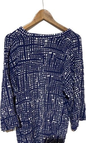 Natori Navy white Tunic Top Womens XL - Picture 3 of 5