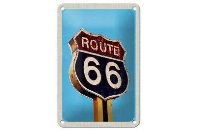 Blechschild Reise 12x18 cm Amerika Route 66 Tankstelle Straße Schild