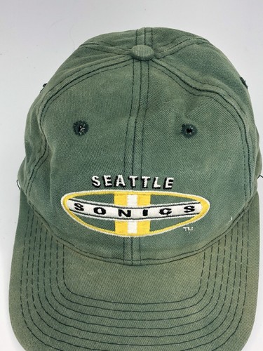 Vintage Seattle Supersonics Bat Cap Grün NBA Baseball Cap c18 - Bild 2 von 7