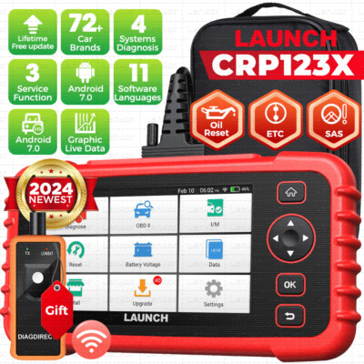 2025 New LAUNCH X431 CRP123X Pro OBD2 ABS SRS Engine Diagnostic Scanner 4 System