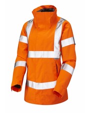 Leo Rosemoor Recycled Breathable High Visibility Orange Women's Coat #jl04