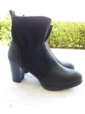 Esprit Damen Stiefel, Absatz 8 cm, Schwarz, Gr. 39