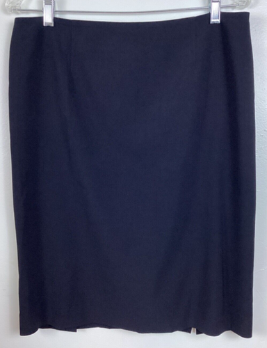 THEORY Golda Urban Pencil Skirt Double Slit Wool Blend Knee Length Black Size 10 - 第 3/7 張圖片