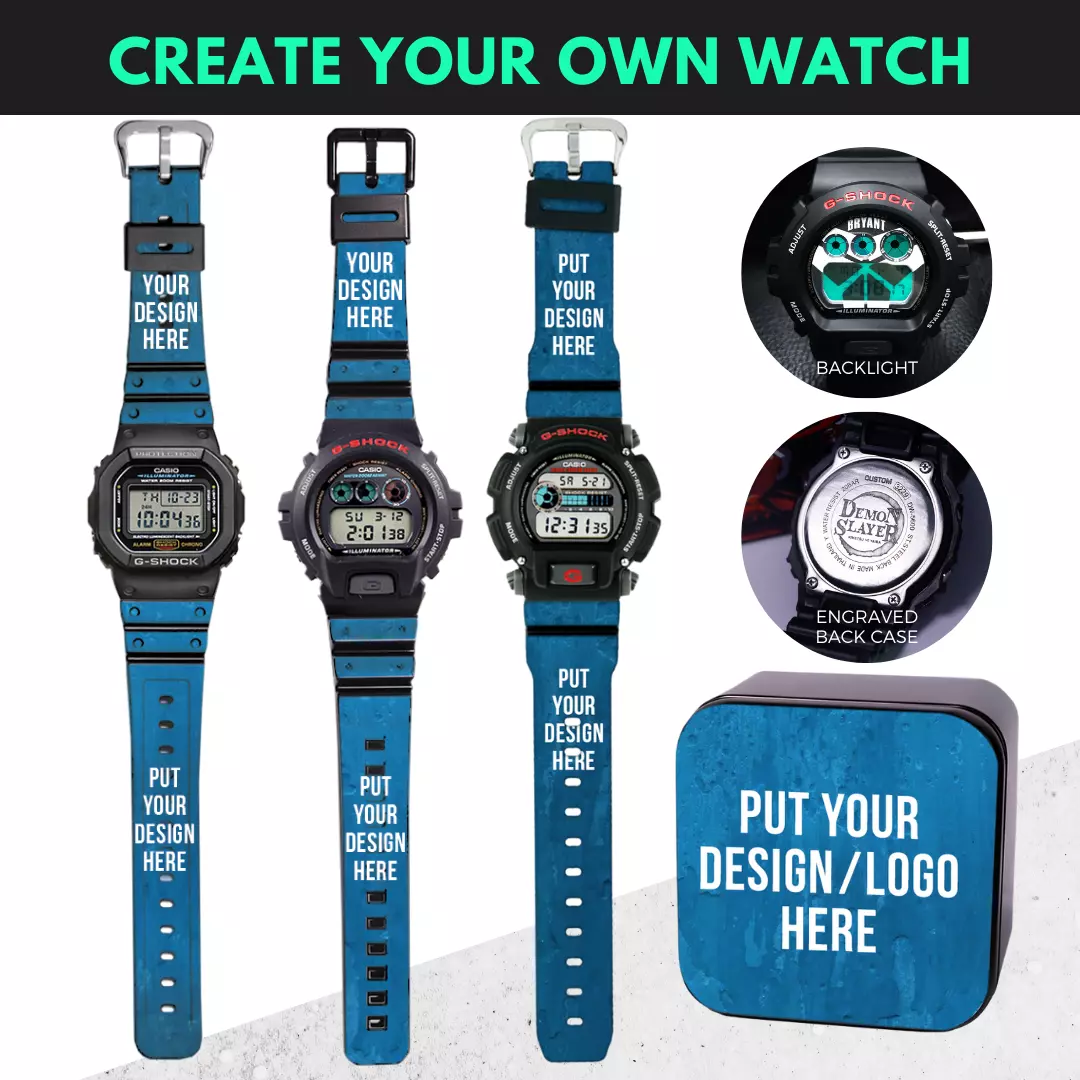 Casioak G-Shock DW6900 DW5600 DW9052 Custom Engraved Watches