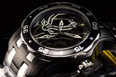 Invicta Marvel Black Panther Men's 48mm Limited Edition Black Quartz Watch 32422