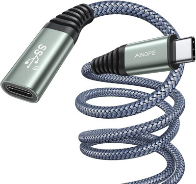 AINOPE USB C Extension Cable, (6.6ft/2M/10Gbps/100W), USB C 3.2 Extender Fast Tr