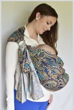 Lite-on-Shoulder Baby Ring Sling Ergonomic, 100 Cotton, Adjustable 8-35lbs