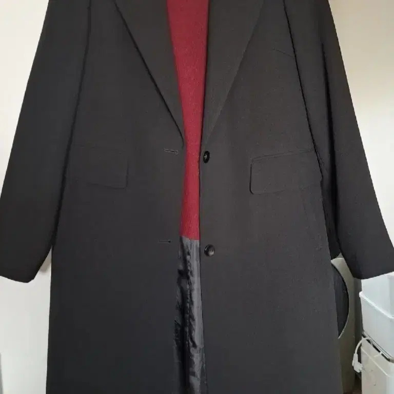 Black Long Coat for Spring & Fall - Basic Style, … - image 1