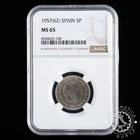1957 *62 - 5 PESETAS - Franco - NGC MS65 (TOP POP)