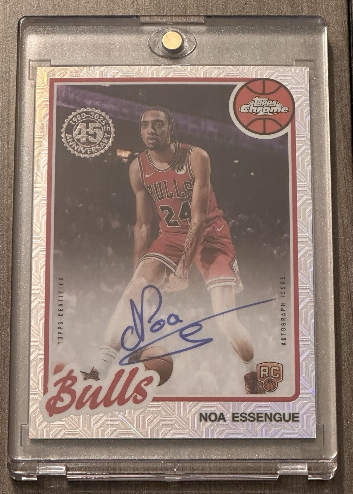 Noa Essengue Topps Chrome 2025/26 Basketball Silver Pack Mojo Rookie Auto