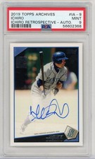 PSA 9 2019 Topps Archives Retrospective Auto 1/5 - Ichiro Suzuki - Mariners HOF!