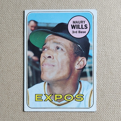 Topps 1969 Topps Maury Wills #45 Montreal Expos MLB Baseball Trading Card