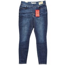 Signature Levi Strauss Shaping Jeans Womens 12 W31 Pull On Super Skinny NEW