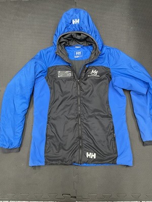 Helly Hansen Jacket Womens XL Blue Black Mammoth RECCO Hooded PrimaLoft Coat