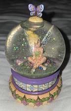 Walt Disney Showcase Collection Jim Shore Tinkerbell “Touch Of Holly” Snow Globe