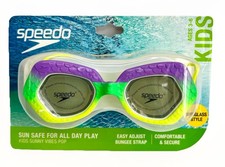 Speedo Kid's Ages 3-6 Sunny Vibes Easy Adjust Bungee Strap Swim Goggles
